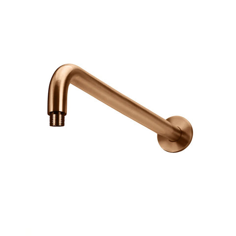 Meir Round Wall Shower Curved Arm 400mm Lustre Bronze MA09-400-PVDBZ