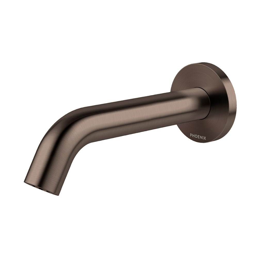 Phoenix Vivid Mkii Wall Basin / Bath Outlet 160mm Curved Brushed Bronze 146-0805-24-1