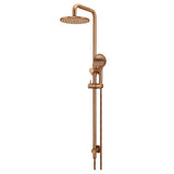 Meir Round Combination Shower Rail 200mm Rose Three Function Lustre Bronze MZ0704-PVDBZ