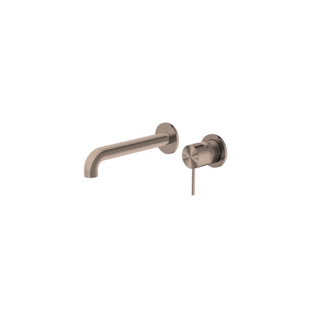 Nero Mecca Wall Basin/Bath Mixer Separate Back Plate 230mm Brushed Bronze NR221910C230BZ