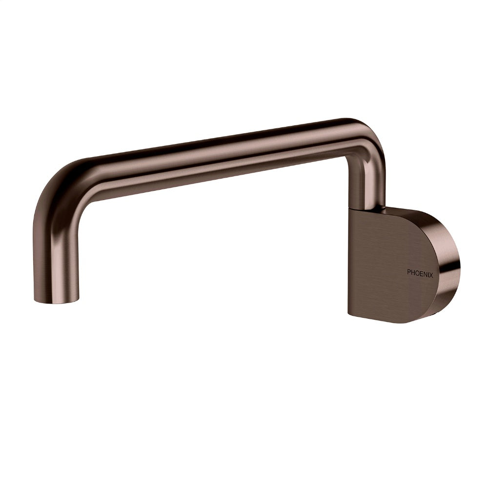 Phoenix Designer Swivel Bath Outlet 230mm Round Brushed Bronze 121-0880-24