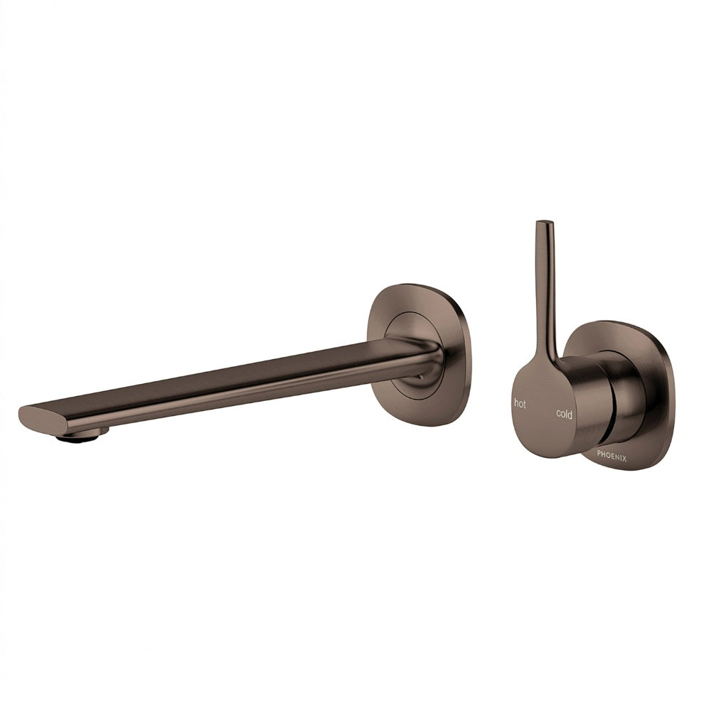 Phoenix Vask SwitchMix Wall Basin / Bath Mixer Set 200mm Pin Up Fit-Off Kit Brushed Bronze 139-2814-24-1