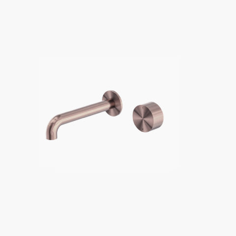 Nero Kara Progressive Wall Basin Set Mixer 160mm Spout Brushed Bronze NR271907a160BZ