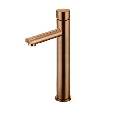 Meir Round Tall Basin Mixer- Pinless Handle Lustre Bronze MB04PN-R2-PVDBZ