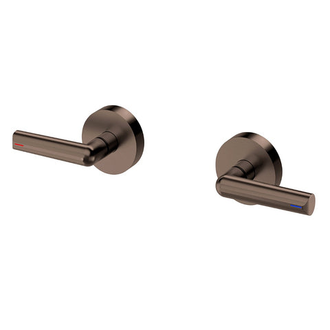 Phoenix Vivid Slimline Plus Lever Wall Top Assemblies 15mm Extended Spindles Brushed Bronze 119-0671-24-1