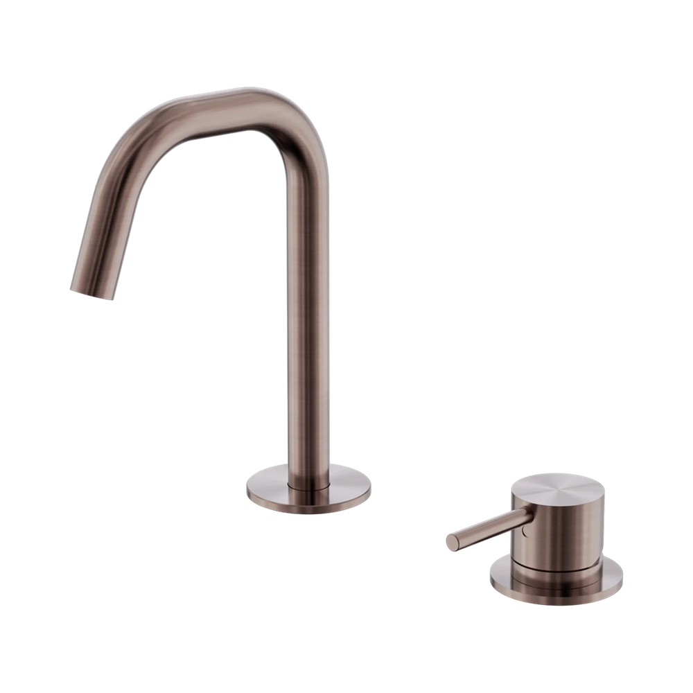 Nero Mecca Hob Basin Mixer Set Edge Spout Brushed Bronze NR221901HBZ