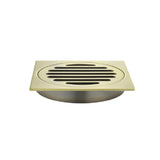 Meir Square Floor Grate Shower Drain 100mm Outlet PVD Tiger Bronze MP06-100-PVDBB