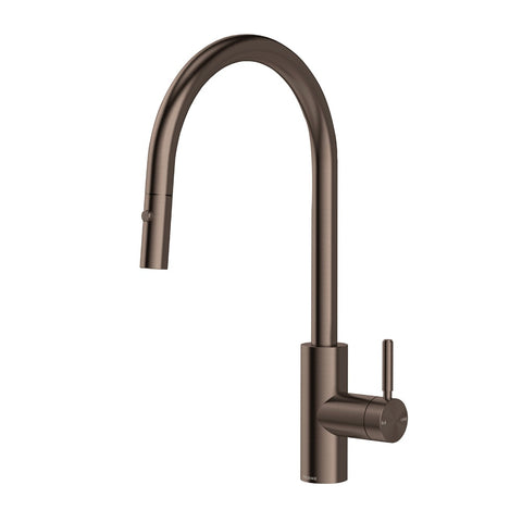 Phoenix Vivid MKII Pull Out Sink Mixer 240mm Gooseneck Brushed Bronze 146-7120-24-1