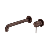 Nero Mecca Wall Basin/Bath Mixer Set 230mm Spout Trim Kit Only Separate Plates Rome Bronze NR221910C230TRB