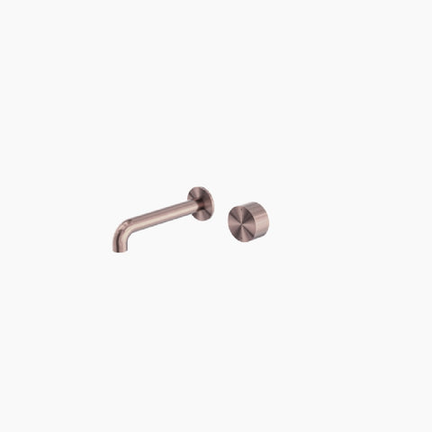 Nero Kara Progressive Wall Basin/Bath Mixer 185mm Spout Brushed Bronze NR271907a185BZ