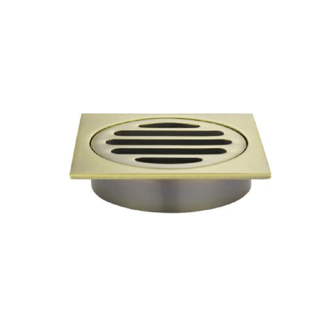 Meir Square Floor Grate Shower Drain 80mm Outlet PVD Tiger Bronze MP06-80-PVDBB