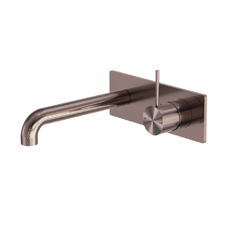 Nero Mecca Wall Basin / Bath Set 120mm Handle Up Trim Kits Only Brushed Bronze NR221910B120TBZ