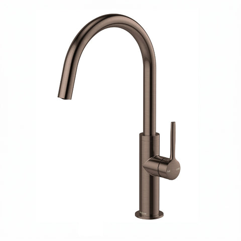Phoenix Vask Sink Mixer 190mm Gooseneck Brushed Bronze 139-7330-24-1
