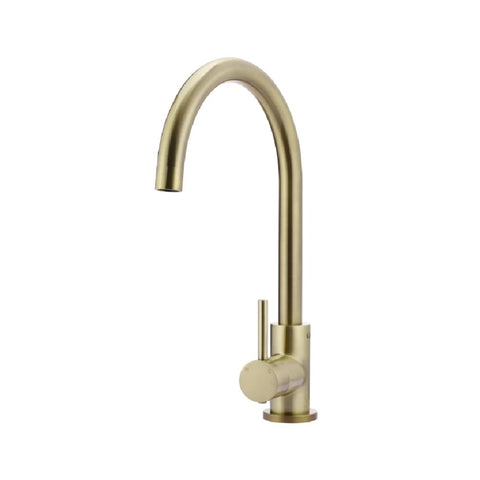 Meir Round Gooseneck Kitchen Mixer Tap PVD Tiger Bronze MK03-PVDBB