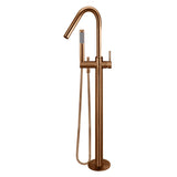 Meir Round Freestanding Bath Spout and Hand Shower Lustre Bronze MB09-PVDBZ