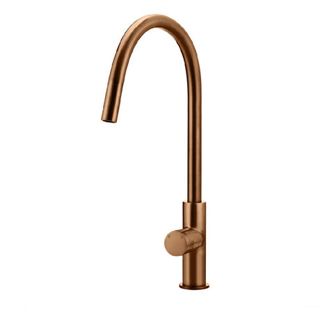 Meir Round Piccola Pull Out Kitchen Mixer Tap - Pinless Handle Lustre Bronze MK17PN-PVDBZ