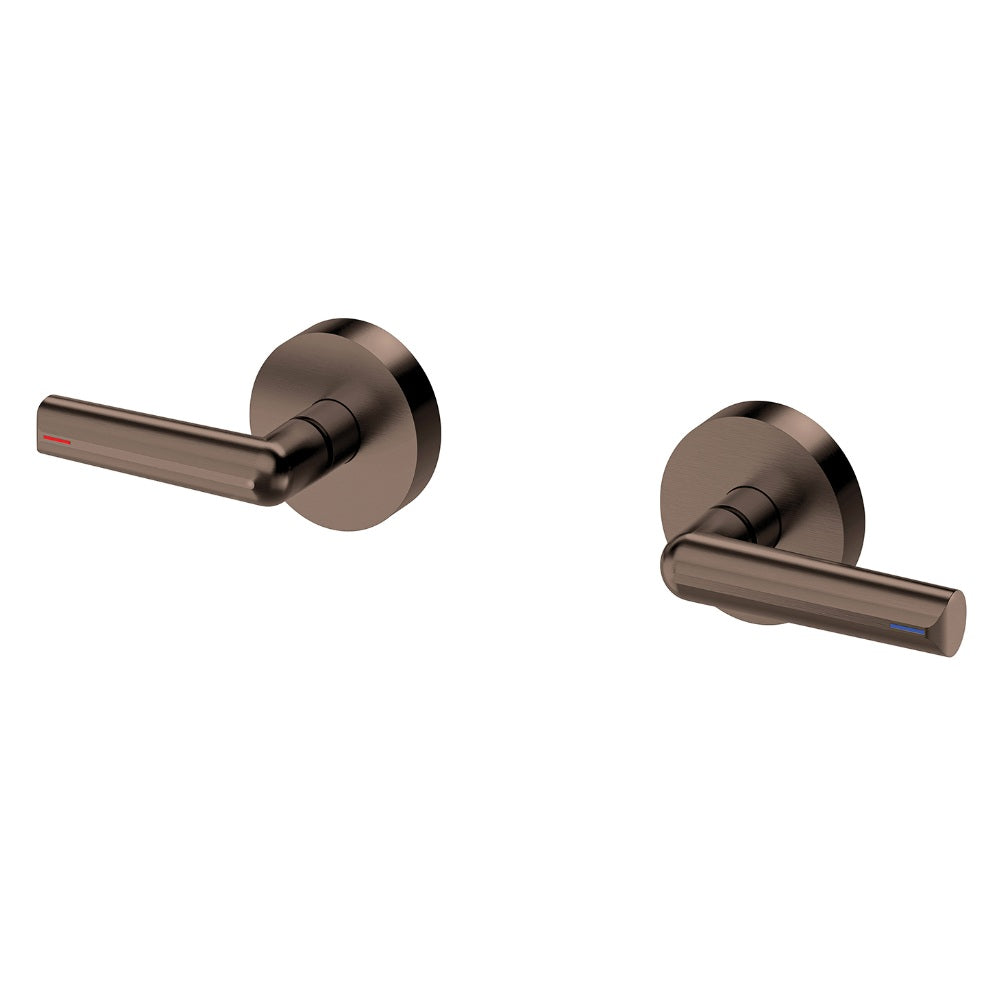 Phoenix Vivid Slimline Plus Lever Wall Top Assemblies Brushed Bronze 119-0601-24-1