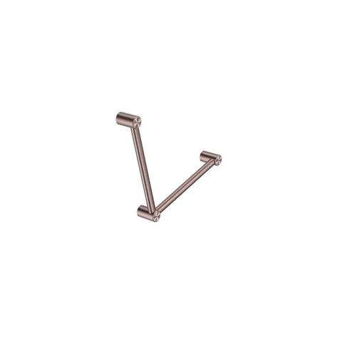 Nero Mecca Care 32mm Ambulant Toilet Grab Rail 90 Degree 450X450mm Brushed Bronze NRCR3290ABZ