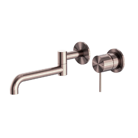 Nero Mecca Wall Basin / Bath Set Swivel Spout 225mm Trim Kit Only Brushed Bronze NR221910RTBZ