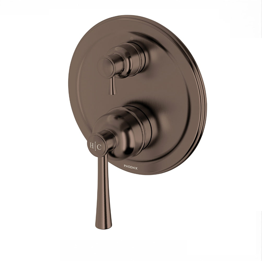 Phoenix Cromford SwitchMix Shower / Bath Diverter Mixer Fit-Off Kit Brushed Bronze 134-2940-24-1
