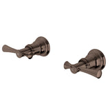 Phoenix Cromford Wall Top Assemblies 15mm Extended Spindles Brushed Bronze 134-0670-24-1