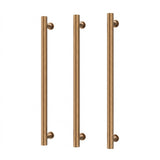 Phoenix Heated Triple Towel Rail Round 800mm Brushed Bronze 650-8763-24