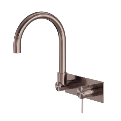 Nero Mecca Wall Basin / Bath Set Gooseneck Swivel Spout Trim Kits Only Brushed Bronze NR221910QTBZ