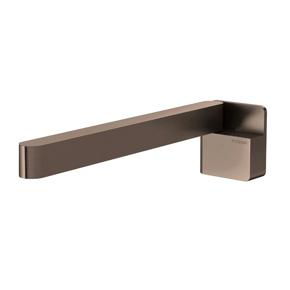 Phoenix Designer Swivel Bath Outlet 230mm Square Brushed Bronze 121-0881-24