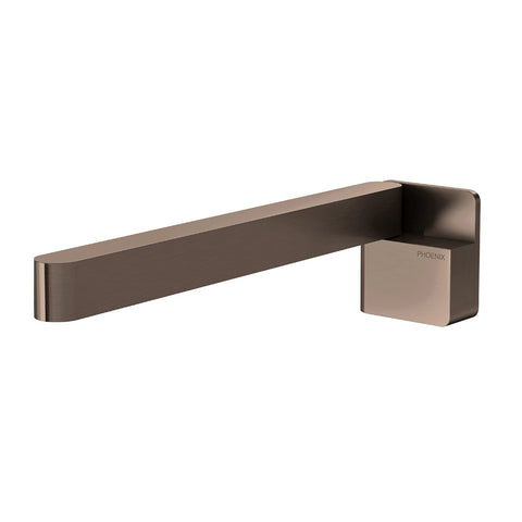 Phoenix Designer Swivel Bath Outlet 230mm Square Brushed Bronze 121-0881-24