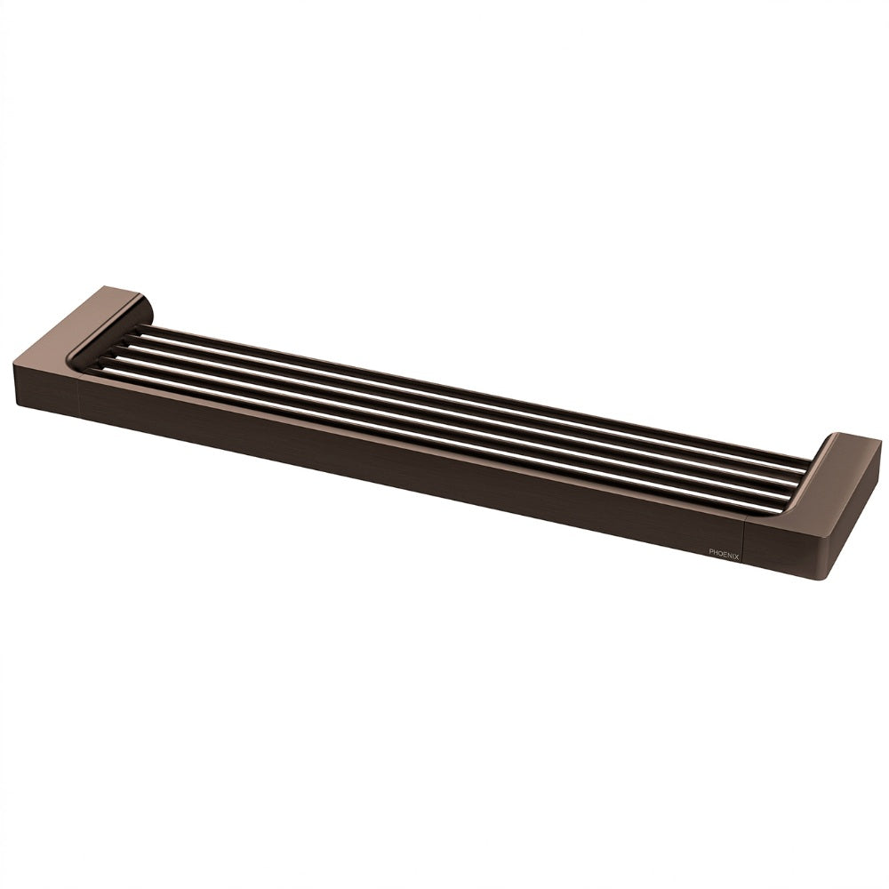 Phoenix Gloss Shower Shelf Brushed Bronze GS896-24