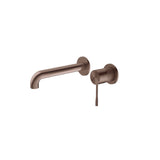 Nero Opal Wall Basin/Bath Mixer 230mm Spout Separate Back Plate Brushed Bronze NR251907B230BZ