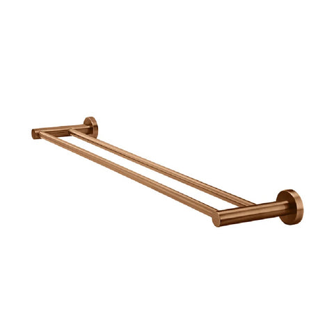 Meir Round Double Towel Rail 600mm Lustre Bronze MR01-R-PVDBZ