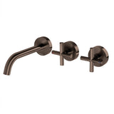Phoenix Vivid Slimline Plus Wall Basin / Bath Hostess Set 180mm Brushed Bronze 119-1125-24-1