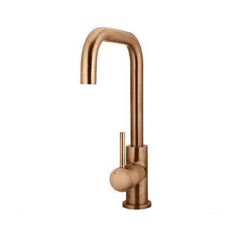Meir Round Kitchen Mixer Tap Curved Lustre Bronze MK02-PVDBZ
