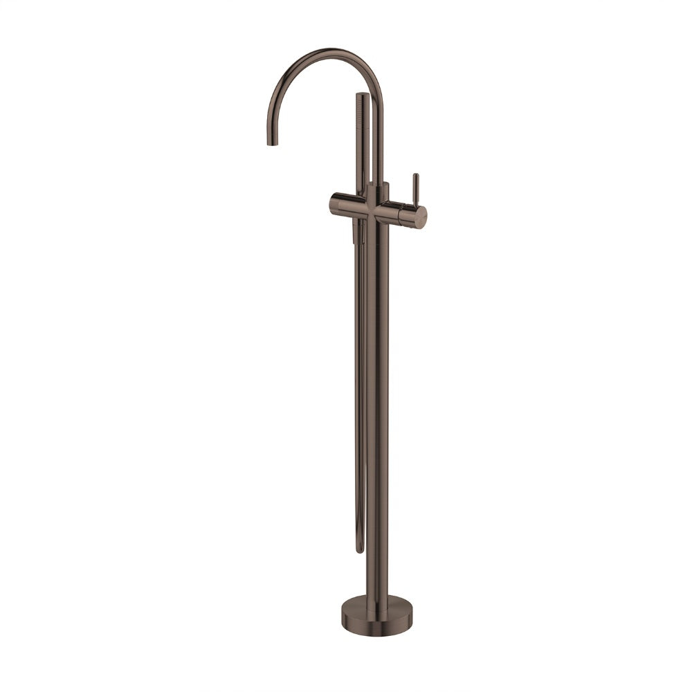 Phoenix Vivid MKII Floor Mounted Bath Mixer w/ Hand Shower Brushed Bronze 146-7451-24