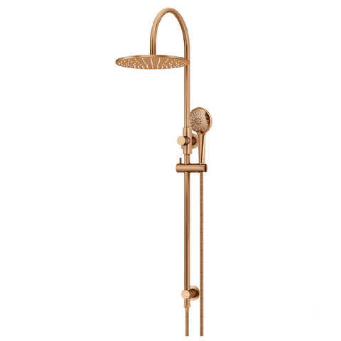 Meir Round Overhead Shower Rail 300mm Three Function Lustre Bronze MZ0906-PVDBZ