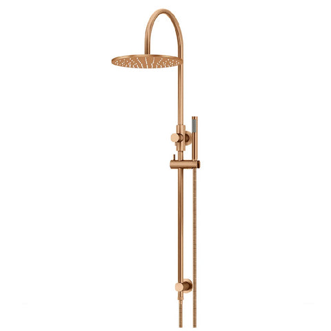 Meir Round Overhead Shower Set 300mm Single Function Hand Shower Lustre Bronze MZ0906-R-PVDBZ