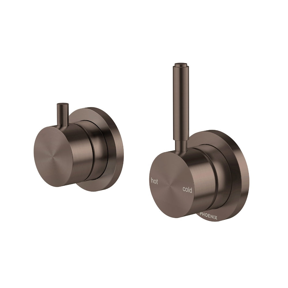 Phoenix Vivid Mkii Switchmix Shower / Bath Diverter Mixer Pin Up Fit-Off Kit Brushed Bronze 146-2942-24-1