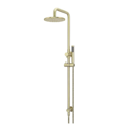 Meir Round Combination Shower Rail 200mm Rose, Single Function Hand Shower PVD Tiger Bronze MZ0704-R-PVDBB