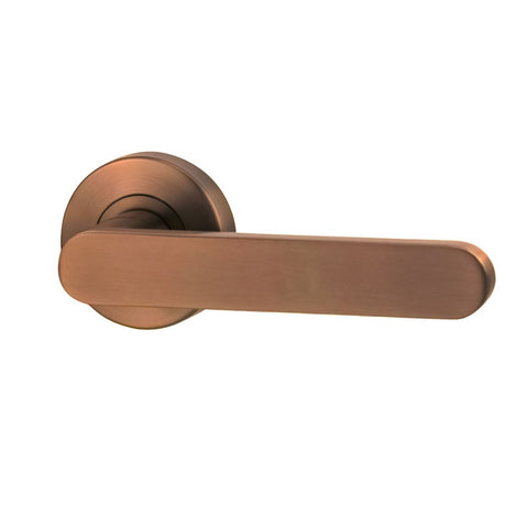 Lockwood Vivid Lever V3 Passage Set with Latch Satin Bronze VIV1/V3BZPVD