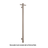 Thermogroup Round Vertical Bar 900x142x100mm (240V Heated) Brushed Stainless Steel VSH900HBR