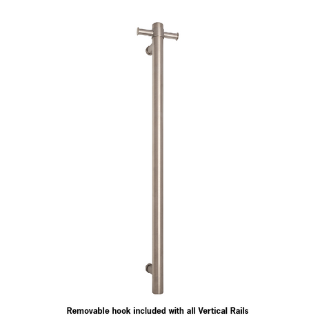 Thermogroup Straight Round Vertical Bar 900x142x100mm (Heated) Brushed Stainless Steel VS900HBR