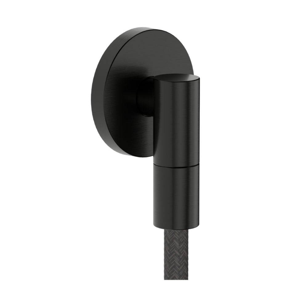 Hansgrohe Fixfit Fine S Wall Outlet w/ Non-Return Valve Brushed Black Chrome 28882340