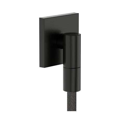 Hansgrohe Fixfit Fine E Wall Outlet w/ Non-Return Valve Brushed Black Chrome 28883340