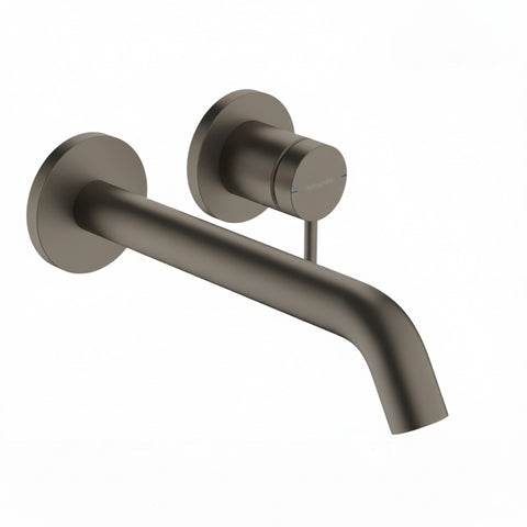 Hansgrohe Tecturis S Single Lever Basin Mixer For Concealed Installation Wall-Mounted w/ Spout 22.5 cm Lead Free Brushed Black Chrome 73351343