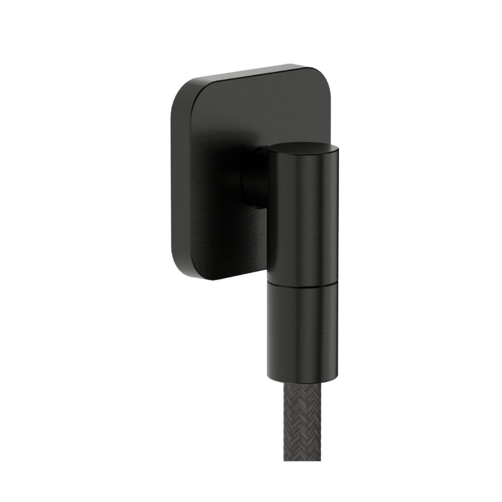 Hansgrohe Fixfit Fine Q Wall Outlet w/ Non-Return Valve Brushed Black Chrome 28884340