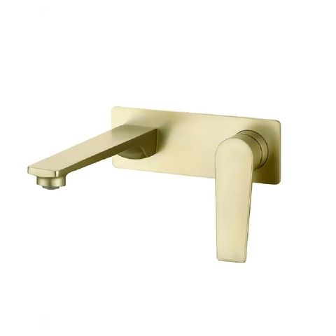 Otti Zevio Wall Basin Mixer Brushed Gold Z13WBMBG