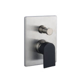 Vito Bertoni Eeva Shower/Bath Divertor Brushed Nickel & Black 31369