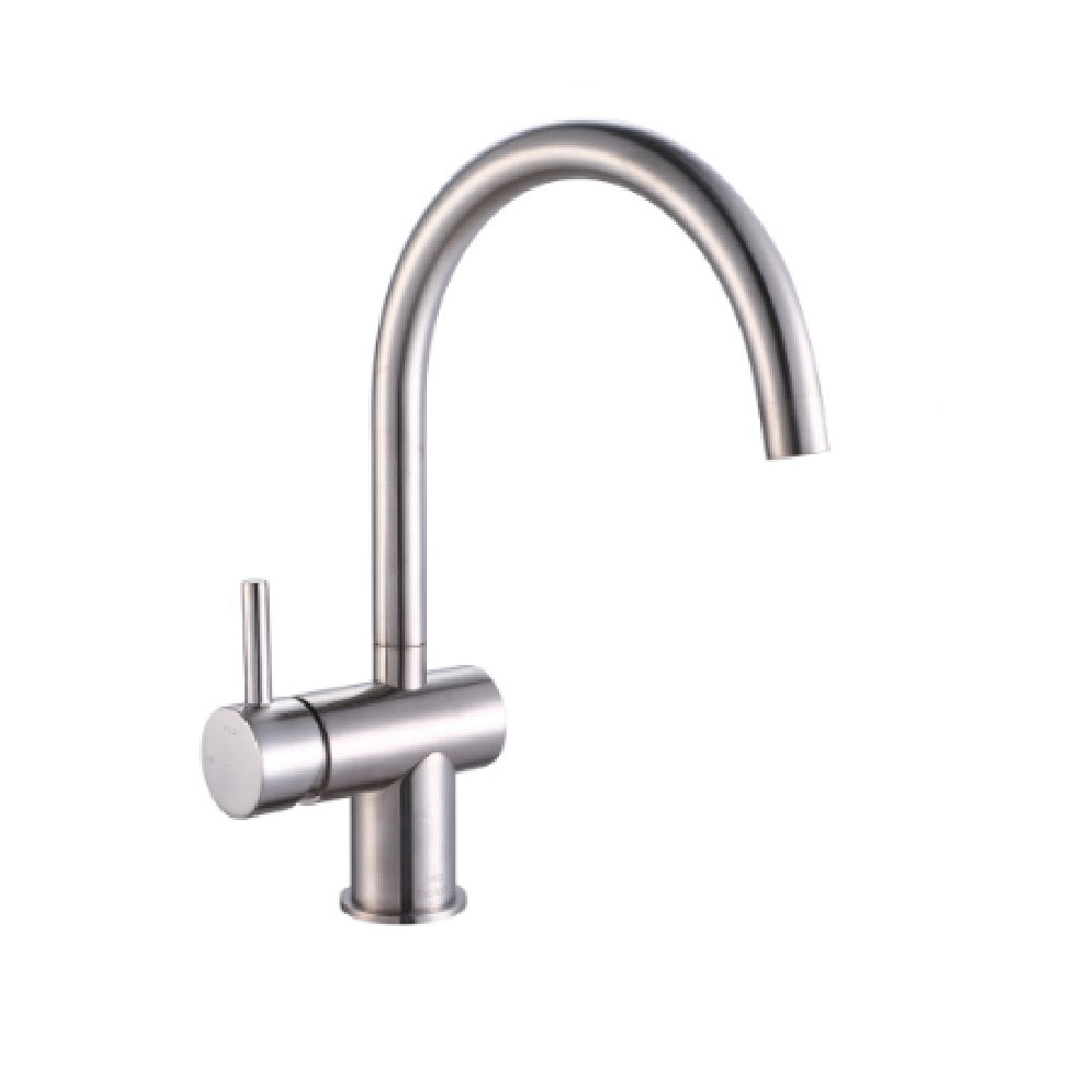 Vito Bertoni Wish2 Gooseneck Sink Mixer Rushed Nickel 41490 vito-bertoni-wish2-gooseneck-sink-mixer-rushed-nickel-41490