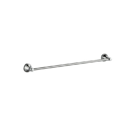 Ikon Clasico Single Towel Rail 600mm Brushed Nickel 66501-600BN